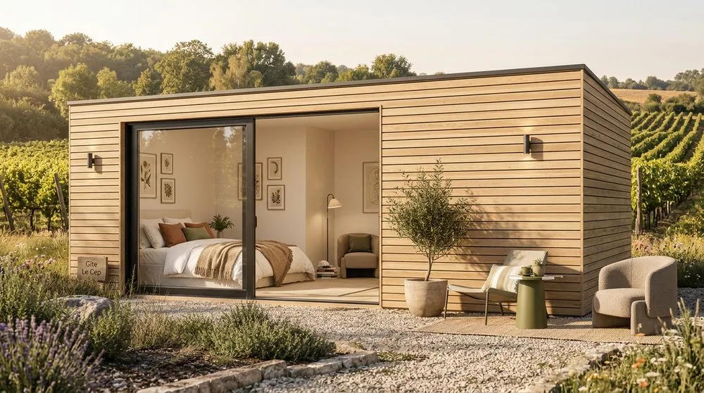 NØMA Lodge décliné en hébergement touristique, gîte au milieu des vignes