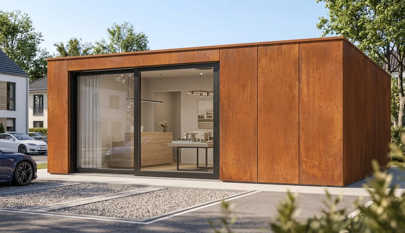 Bureau de vente & show-room en ossature bois NØMA Lodge