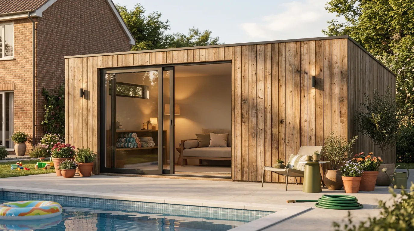 Pool house en ossature bois NØMA Lodge